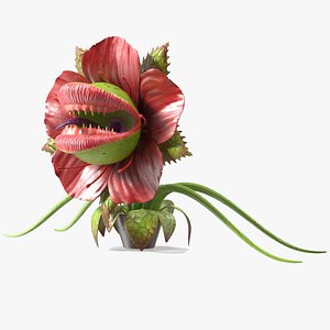 3D Halloween Monster Plant Rigged for Cinema 4D model