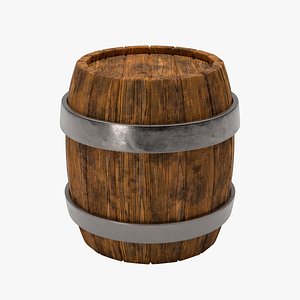 wood barrel 3D