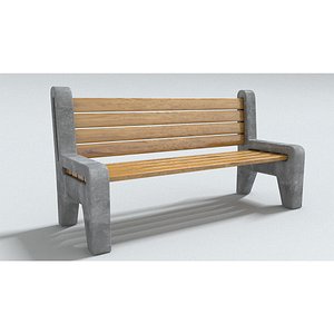 3D laos Park Bench