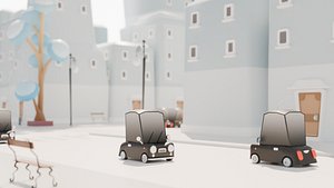 3D Simple City Cartoon