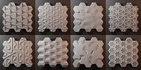 90 Wall Panels - Geometry Nodes Based - Hexagonal And Quadruple