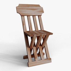 3D Folding Wooden Chair
