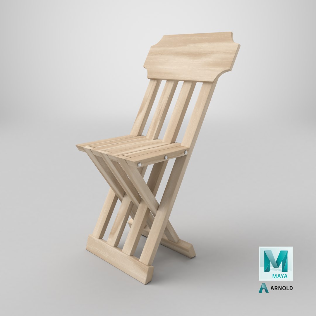 3D Folding Wooden Chair https://p.turbosquid.com/ts-thumb/t4/ZmeEpW/t4/stemcell_maya_arnold_render/png/1783622760/1920x1080/fit_q87/d155bd39588071cbedda1daa53e8a899f8df6a00/stemcell_maya_arnold_render.jpg