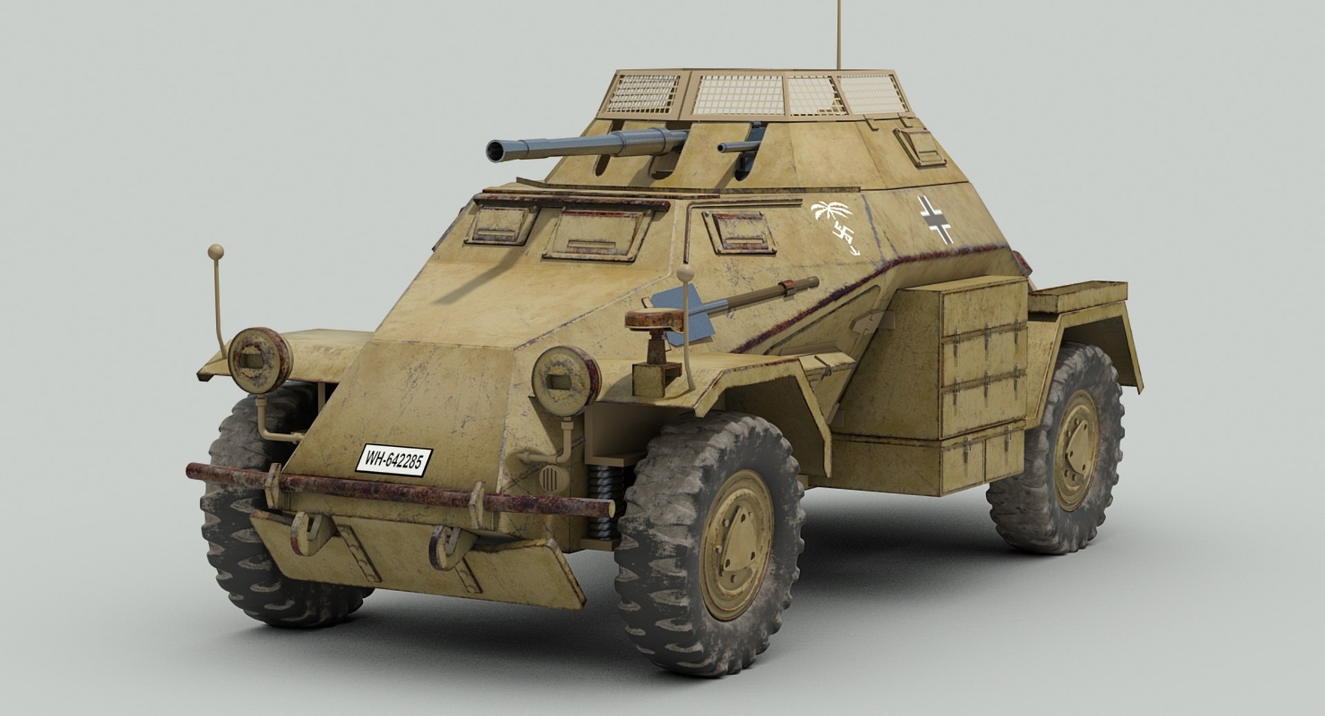 3d Ww2 German Sdkfz 222