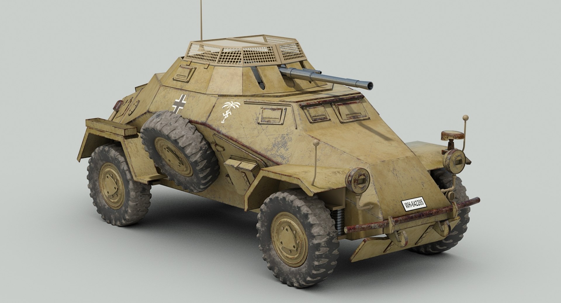 3d Ww2 German Sdkfz 222