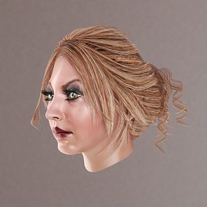 3D female hair model