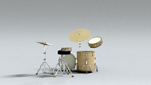 laos Drum Kit 3D model