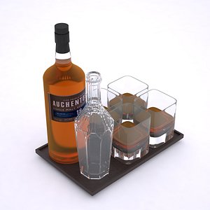 whisky set 3d max