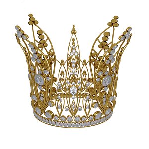 gold crown 3D model
