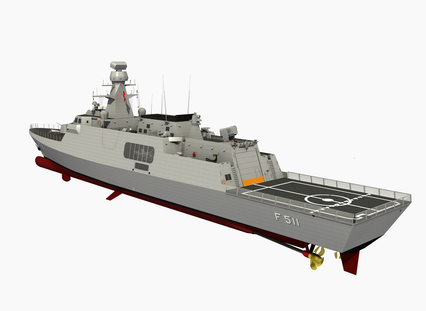 Turkish naval forces corvette 3D - TurboSquid 1358842