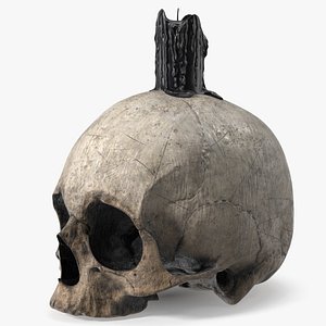 Gothic Skull Candle Decor