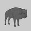 bison fur 3d model