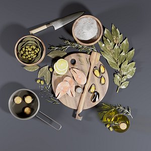 kitchen rosemary oil 3D model