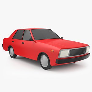 Low Poly Cartoon Car 3D Model