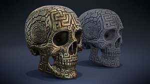 3D model Aztec Skull