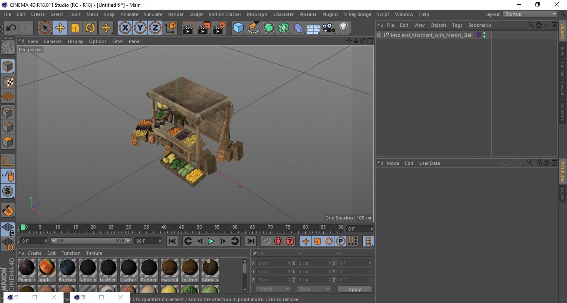 Medieval Merchant With Market Stall Model - TurboSquid 2282241