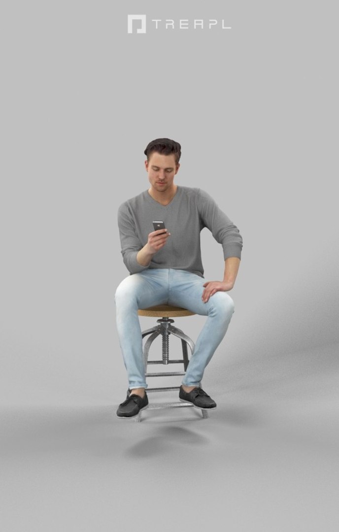 Cell Phone Man 3D Model - TurboSquid 1417551
