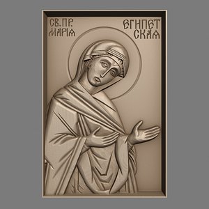 3d icon mary egypt model