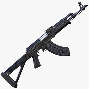 3D Terrorist Weapon AK - Low Poly - Modified