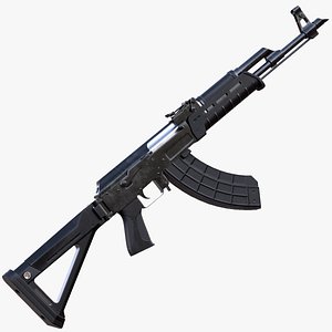 Terrorist Weapon AK - Low Poly - Modified