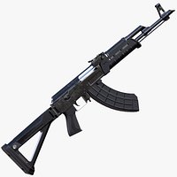 Terrorist Weapon AK - Low Poly - Modified