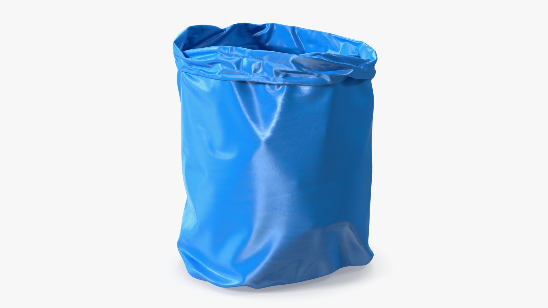 Open Blue Rubbish Bag Small 3D model preview