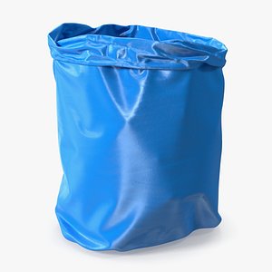 3D Open Blue Rubbish Bag Small model