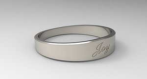Joy Ring Female Platinum 3D