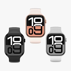 3D All the colors of the Apple Watch Series 10 Aluminum