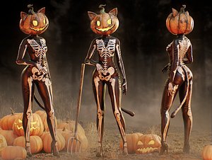 3D Pumpkin Girl model