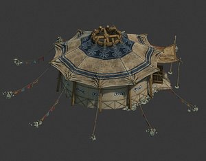 Mongolian Portable Yurt 3D model