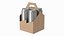 3D Four Pack Holder Carrier with Aluminum Cans
