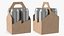 3D Four Pack Holder Carrier with Aluminum Cans