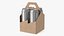 3D Four Pack Holder Carrier with Aluminum Cans