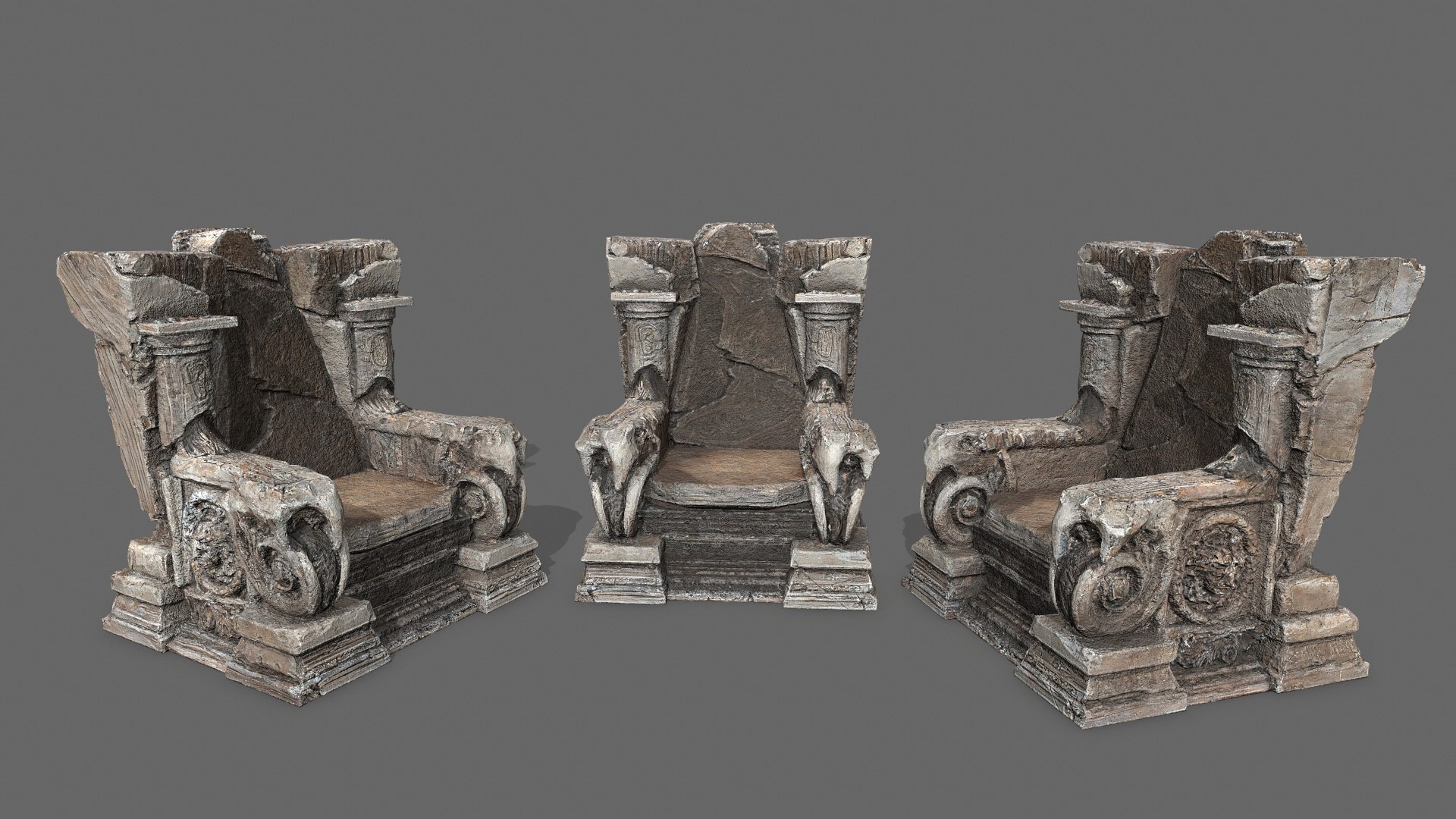 Old Throne 3D - TurboSquid 2448495