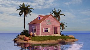 Realistic Kame House 3D GAME READY 3D model