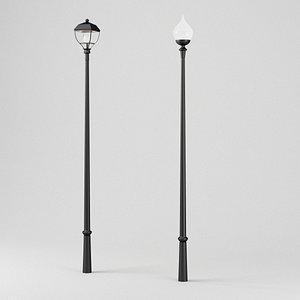3D oriental street lamps