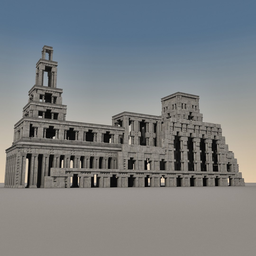 3d Model Of Ancient Fantasy Building