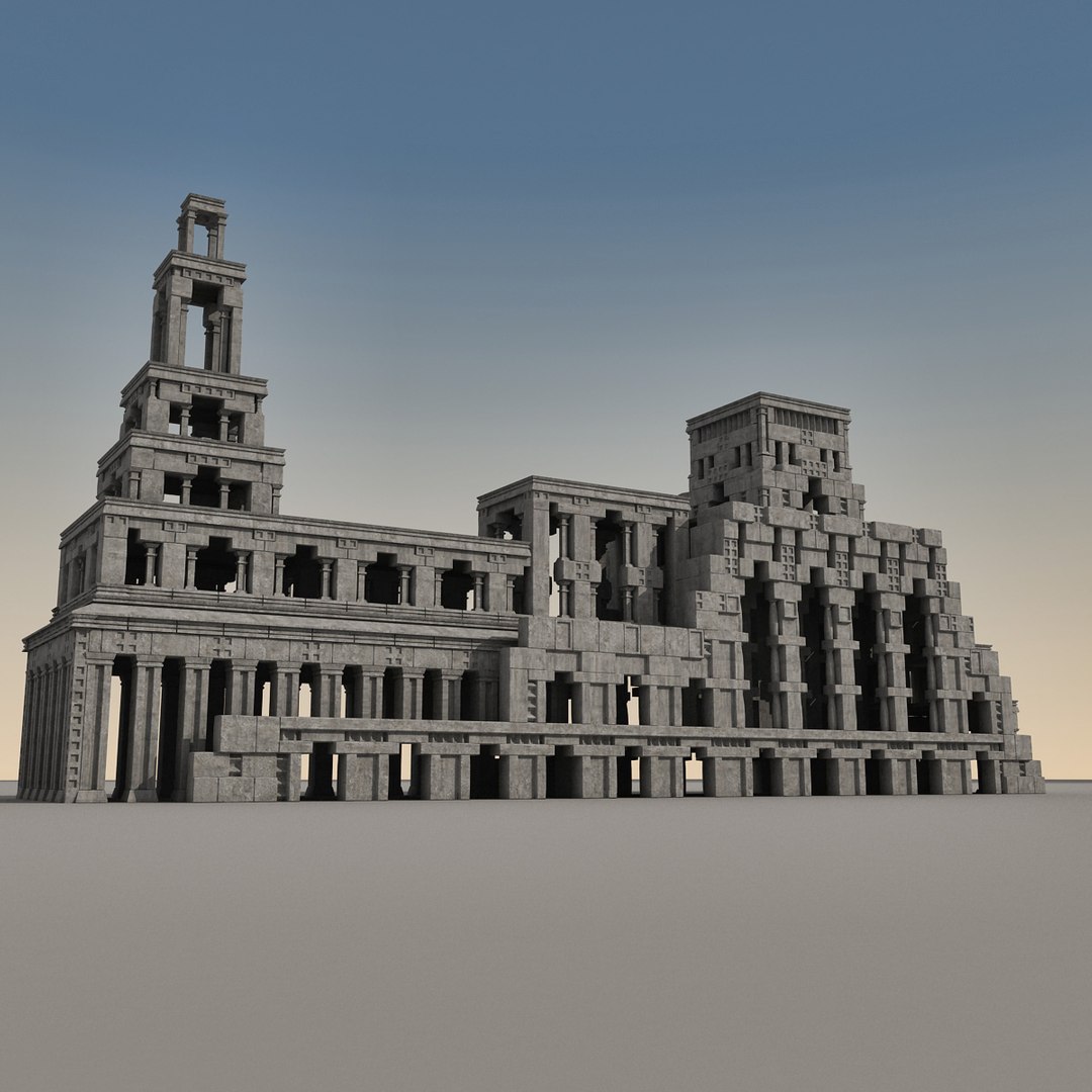 3d Model Of Ancient Fantasy Building