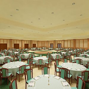 hotel ballroom 3d model