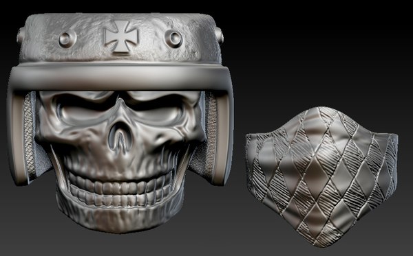 3dsmax skull ring print