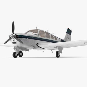 Single Engine Light Aircraft Beechcraft Bonanza Rigged