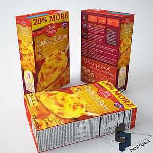 3d model french toast crunch cereal box