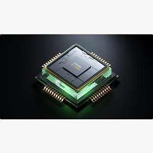 3D Circuit board structure of C4D Octan technology chip scene GPU