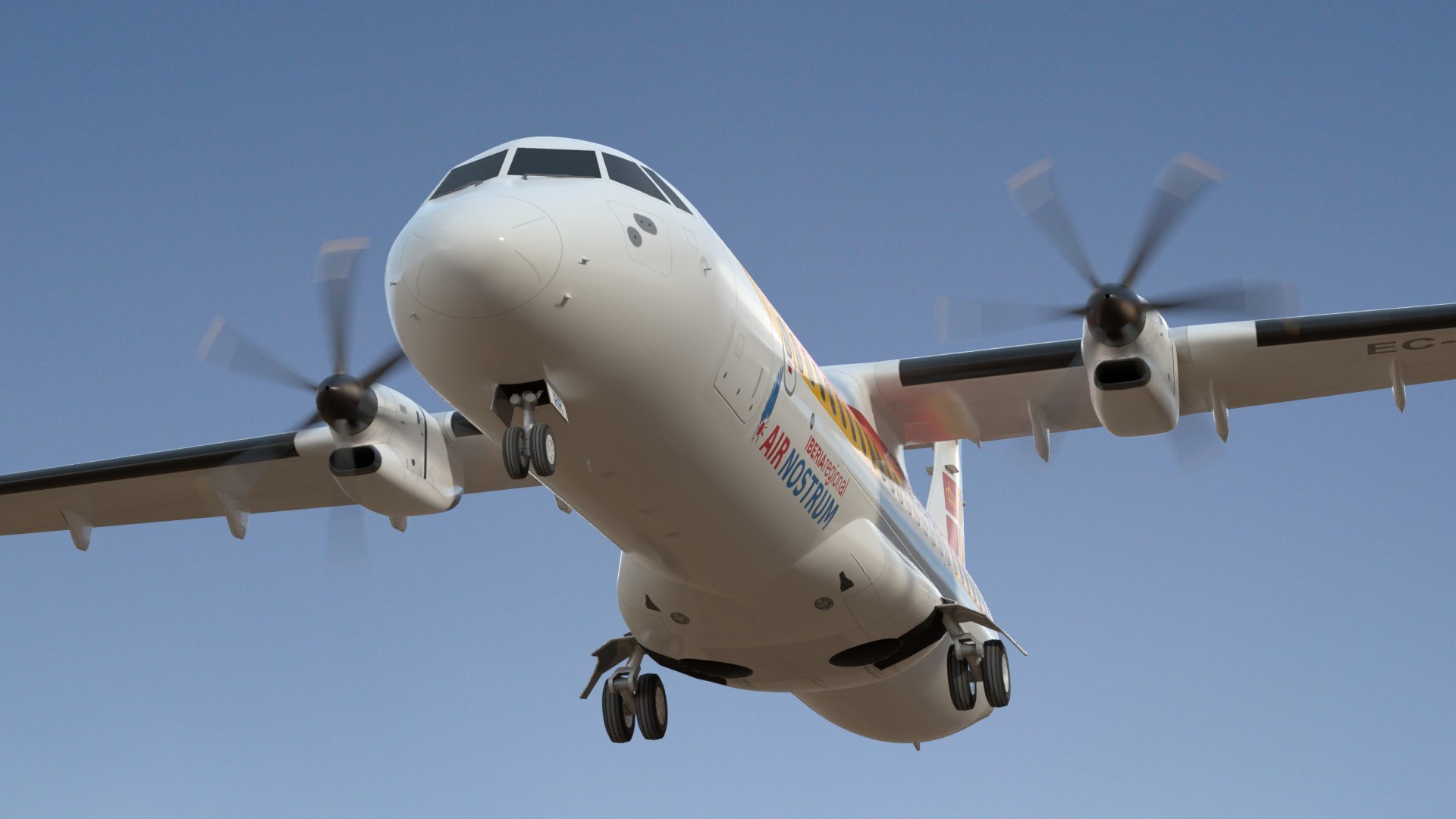 Iberia ATR72 SC model https://p.turbosquid.com/ts-thumb/t5/YwkrHD/71/at7ibclpr16/jpg/1722171259/1920x1080/fit_q87/6e7531bb30d3d2aefea59e2e3b48c61a94db248c/at7ibclpr16.jpg