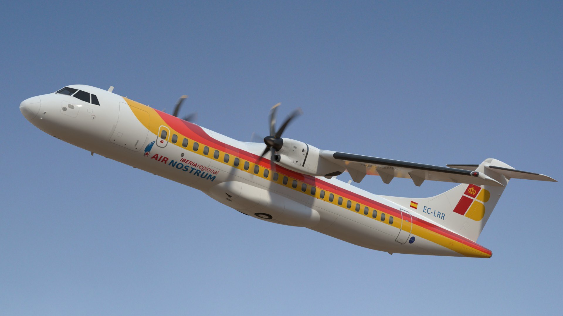 Iberia ATR72 SC model https://p.turbosquid.com/ts-thumb/t5/YwkrHD/P8/at7ibclpr12/jpg/1722171257/1920x1080/fit_q87/44c0c42d88dafe176266a28264ed48796d529eda/at7ibclpr12.jpg