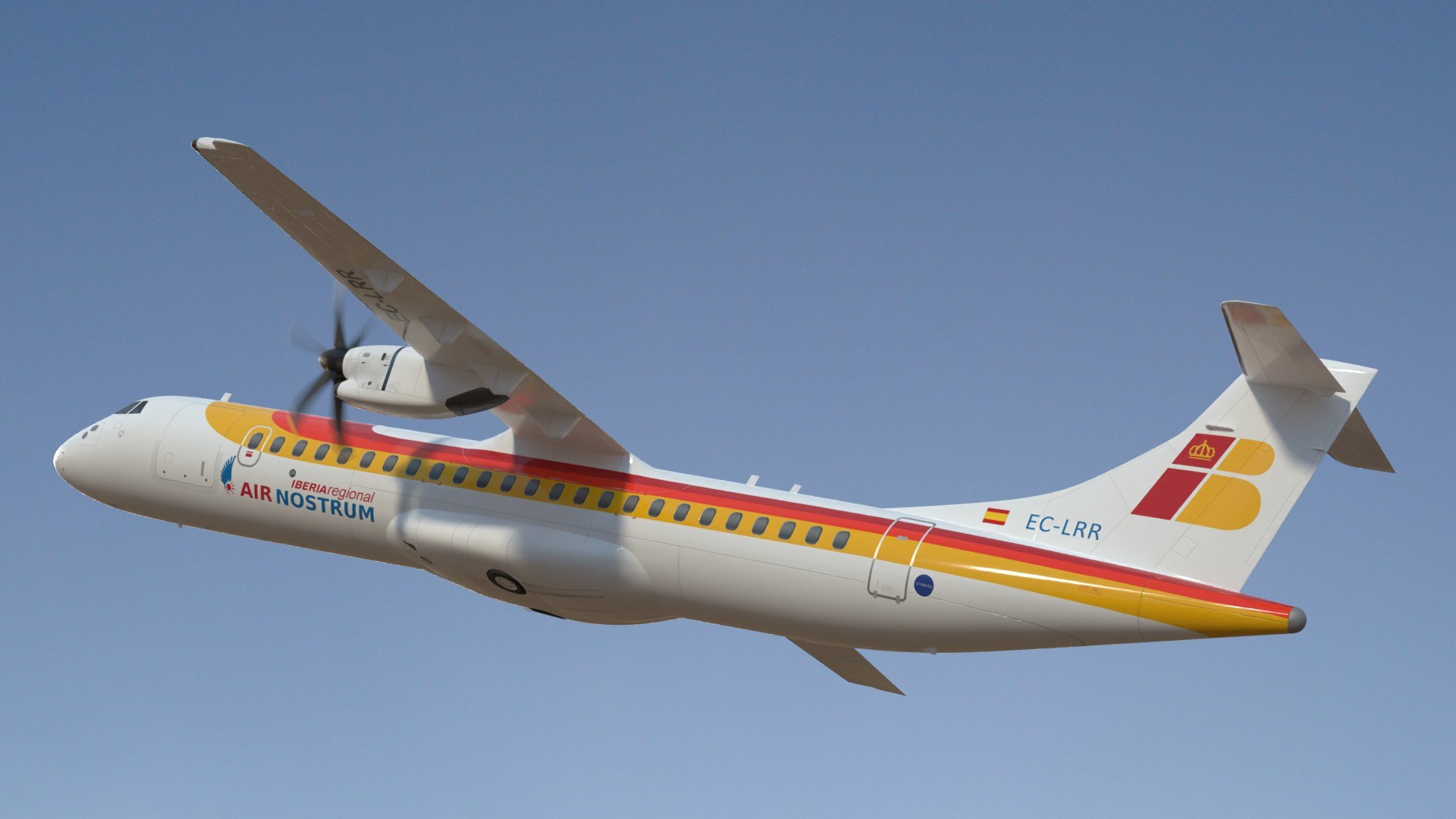 Iberia ATR72 SC model https://p.turbosquid.com/ts-thumb/t5/YwkrHD/VS/at7ibclpr9/jpg/1722171256/1920x1080/fit_q87/6f1e3f78bb0a047d723c0238bdff820bdaa42c03/at7ibclpr9.jpg
