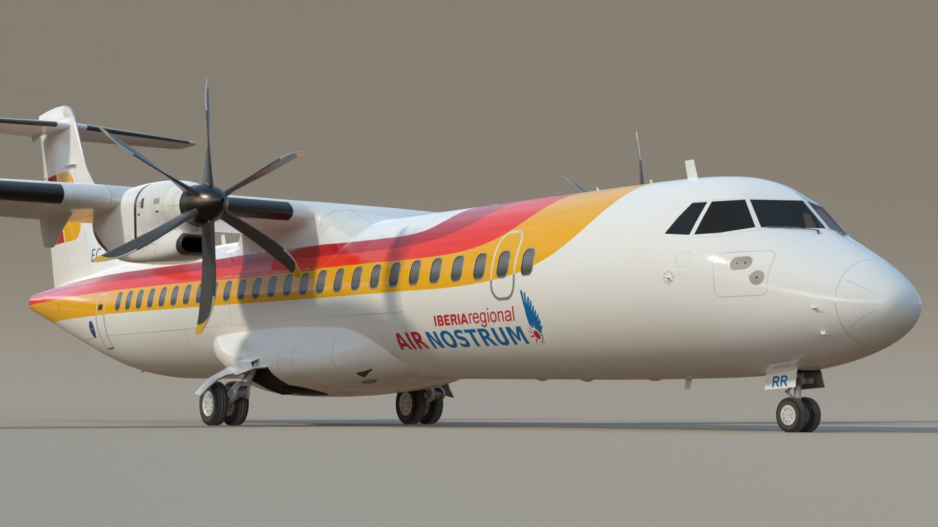 Iberia ATR72 SC model https://p.turbosquid.com/ts-thumb/t5/YwkrHD/WV/at7ibclpr7/jpg/1722171255/1920x1080/fit_q87/07071b2e05812575926f6e86609a61afc43ac937/at7ibclpr7.jpg