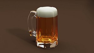 3D drink glass - beer model