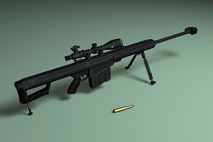 3d barrett m82a1 sniper rifle